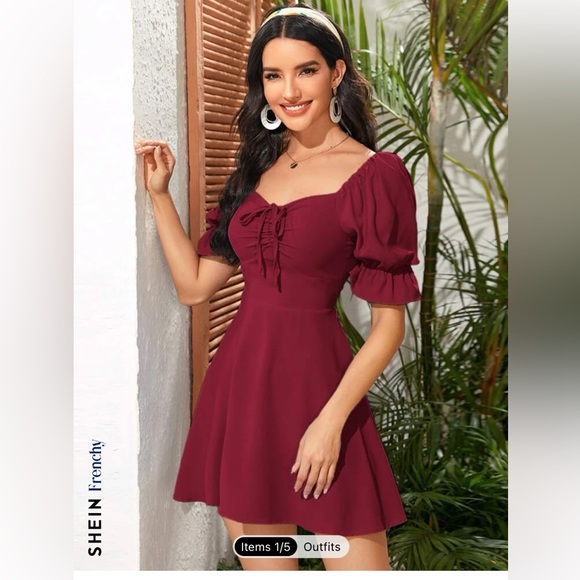 Medium burgundy SHEIN dress - Picture 1 of 3